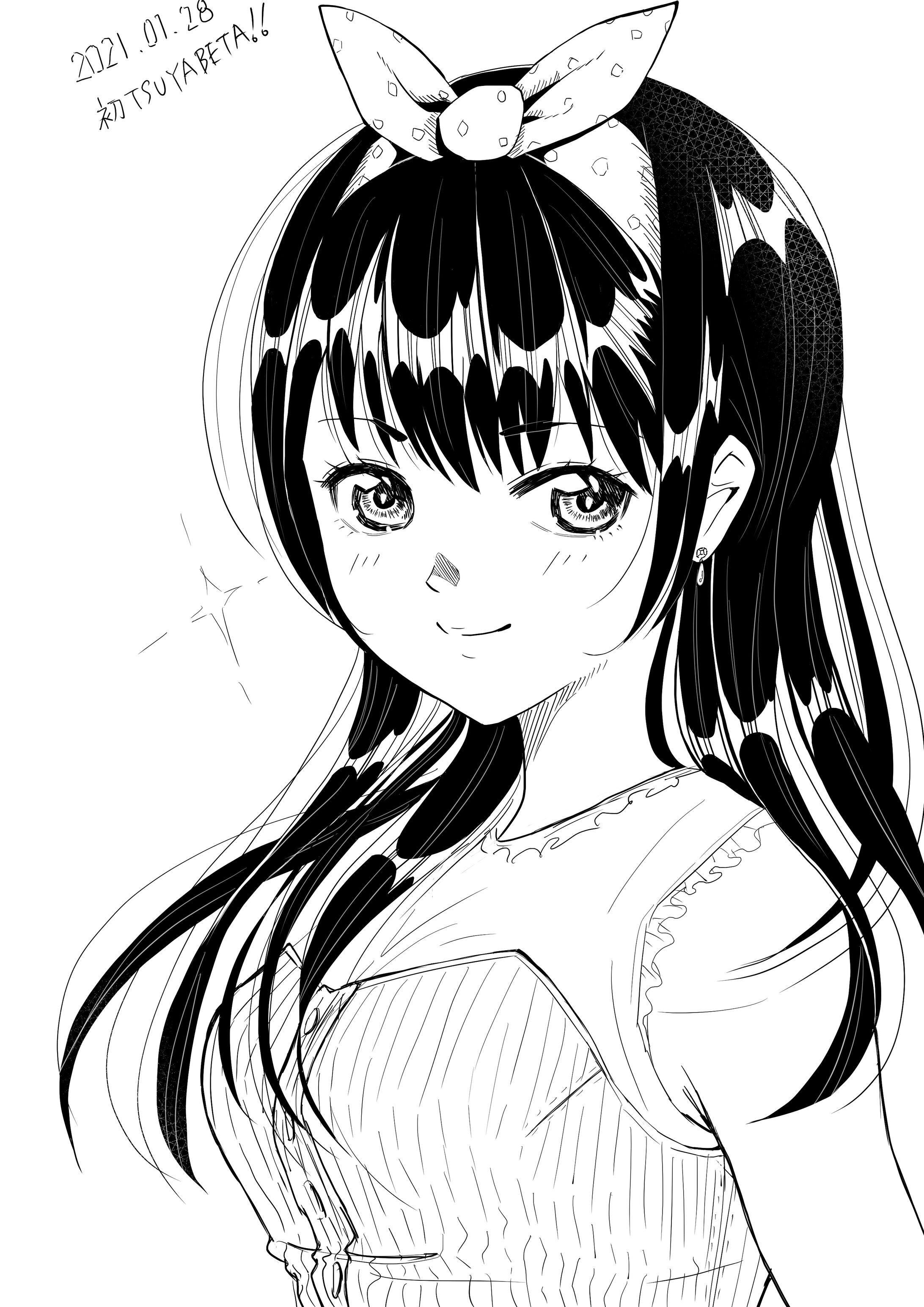 210128　モノクロ線画練習５-1