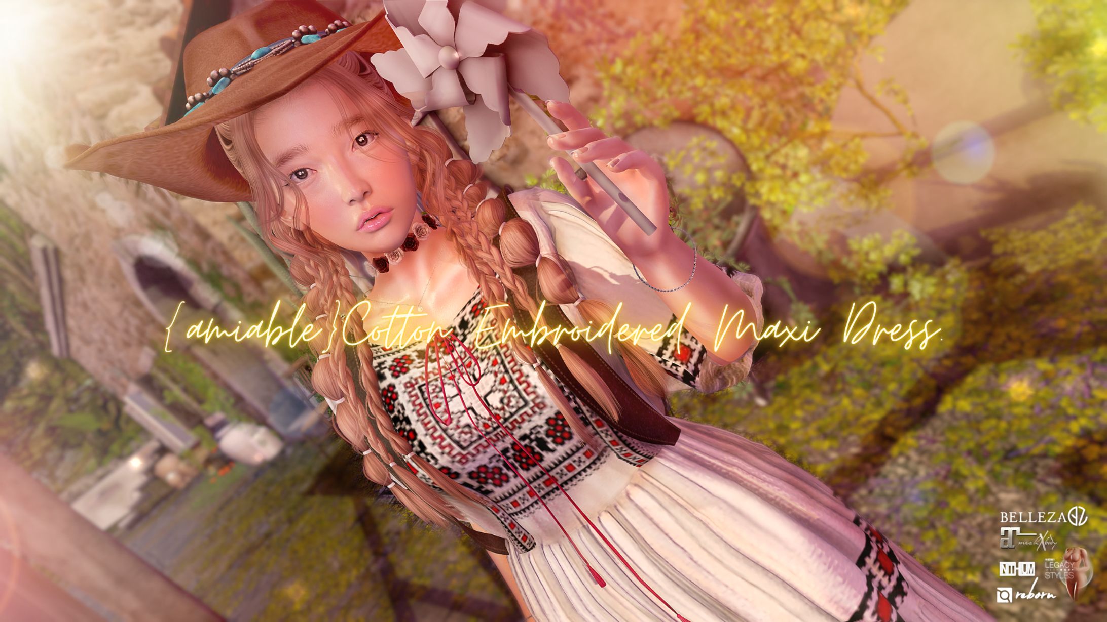 {amiable}Cotton Embroidered Maxi Dress＠the C88(Special SALE).-1