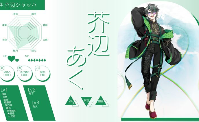 TRPGキャラクター紹介画像