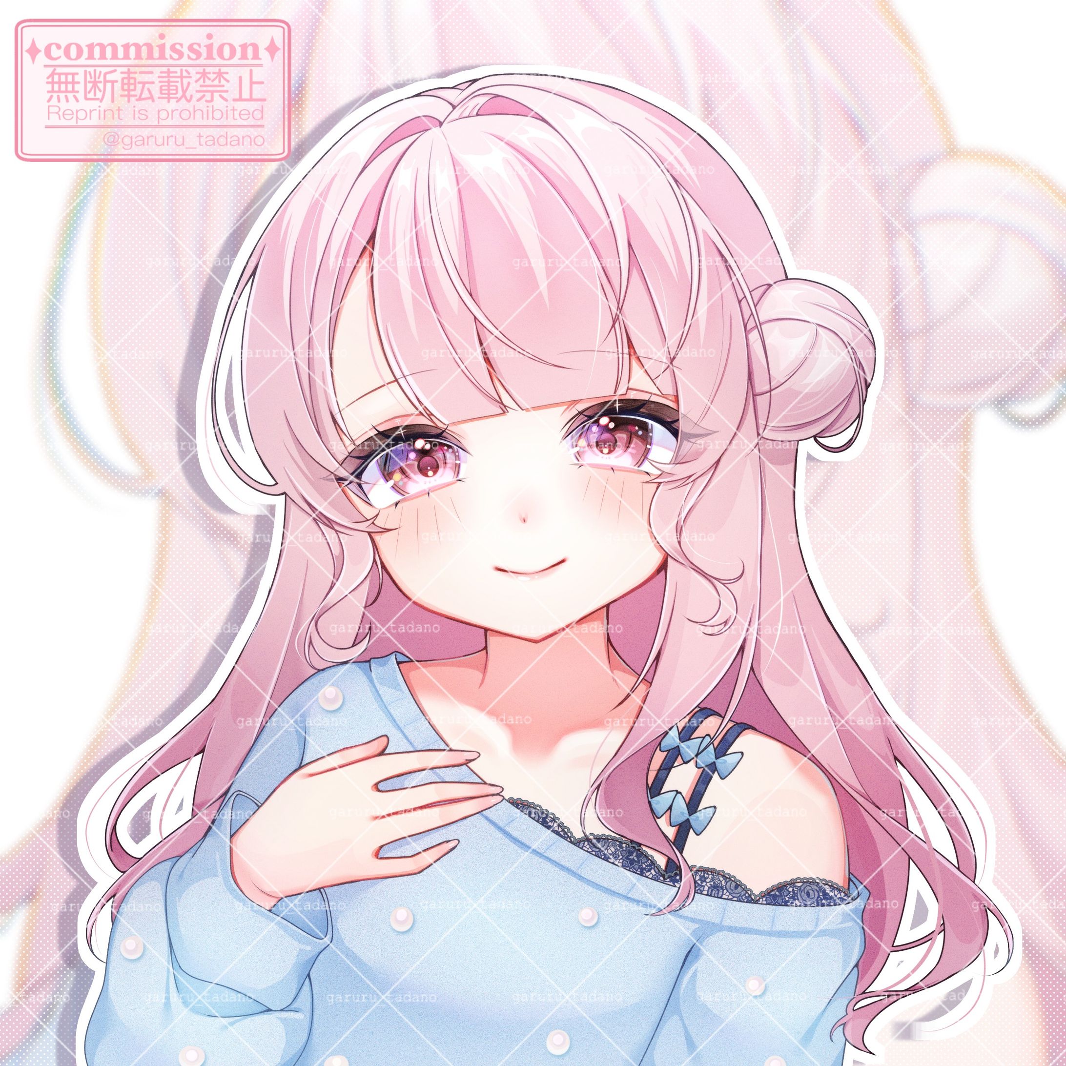 【胸上ピンク系】しぐの様  衣装、キャラクターデザイン-1