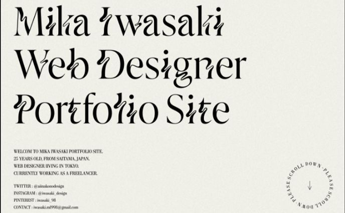 Mika Iwasaki Portfolio site
