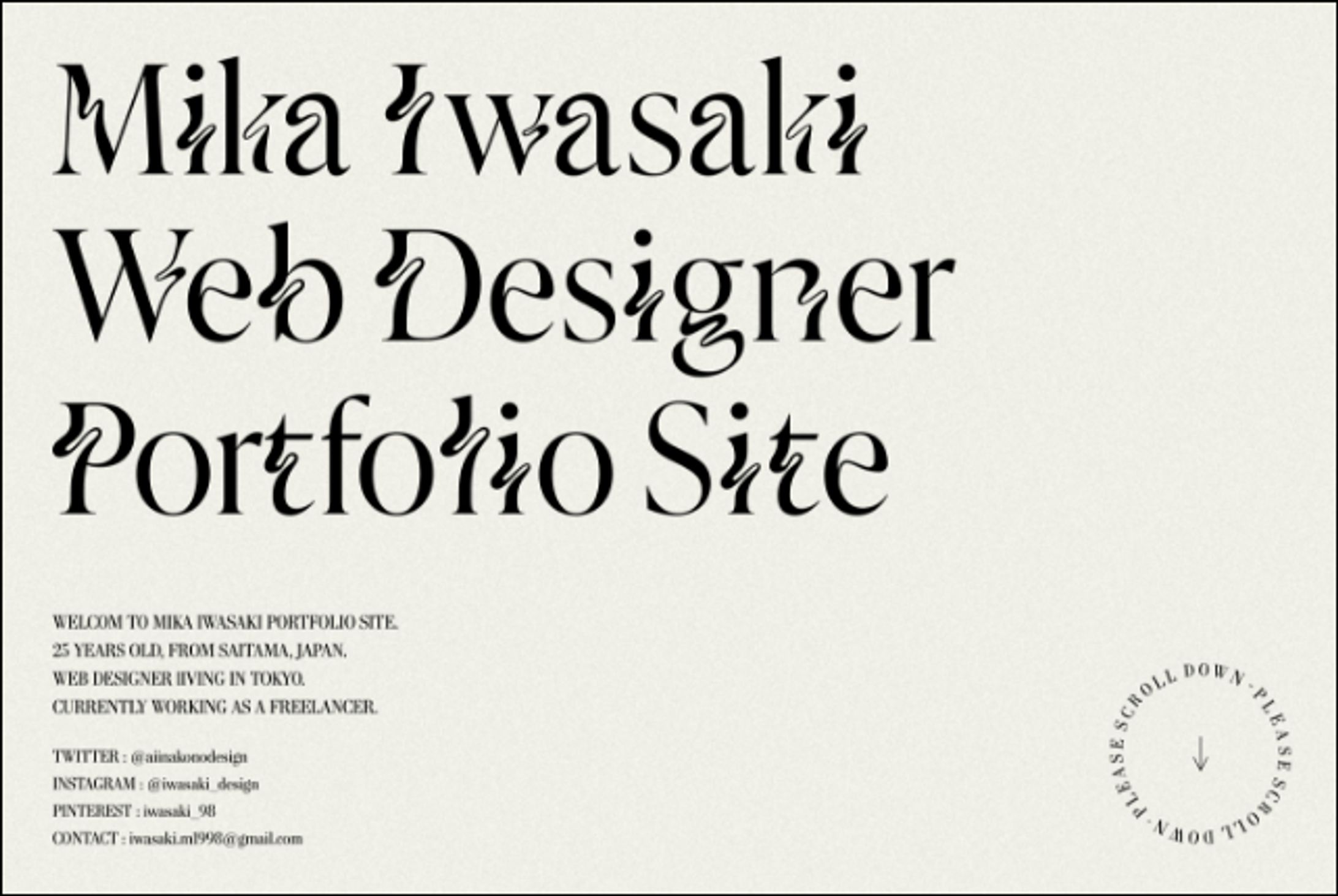 Mika Iwasaki Portfolio site-1