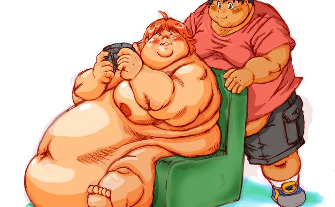 デブ同士でも体格差。