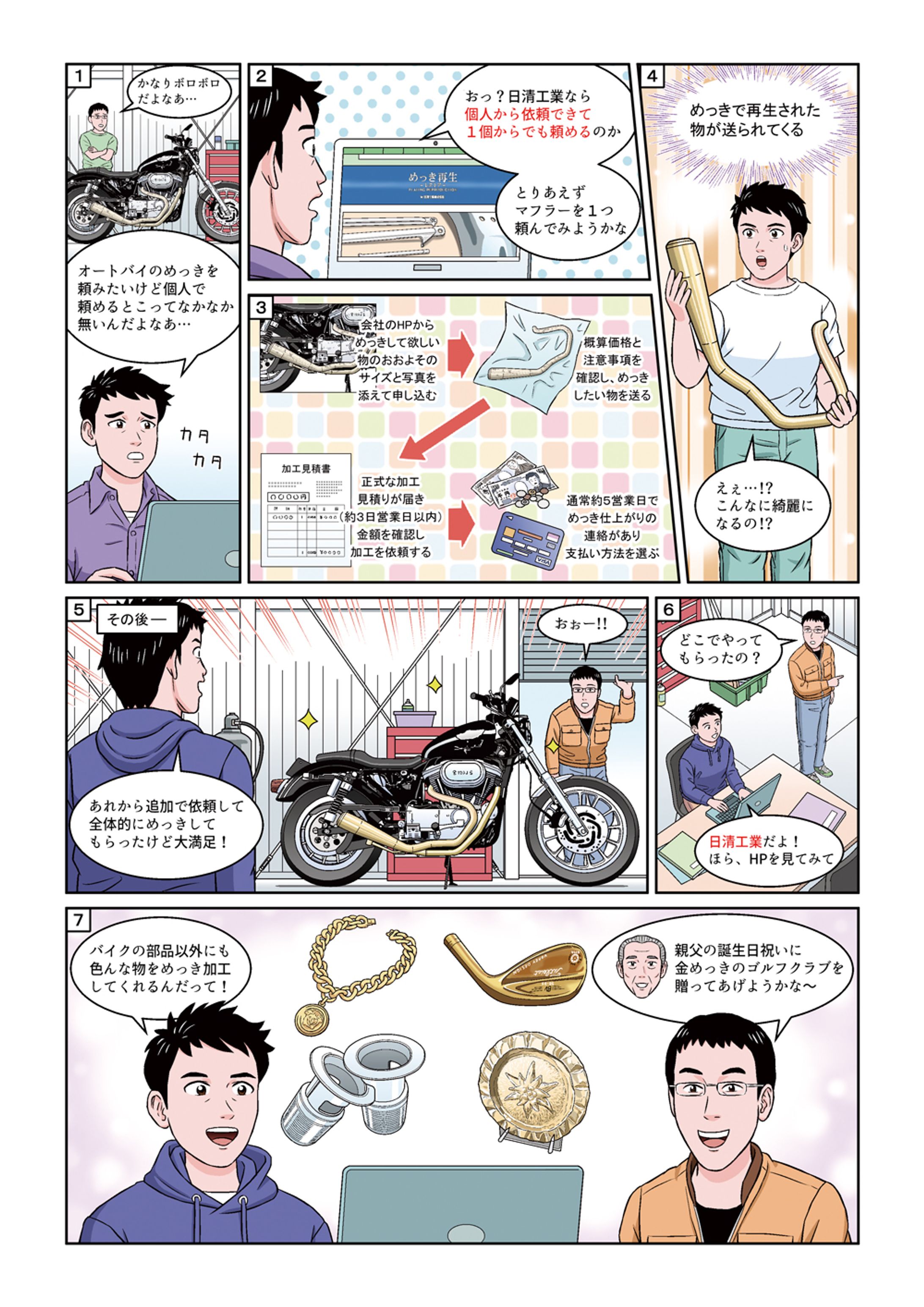 広告マンガ『日清工業株式会社』-1
