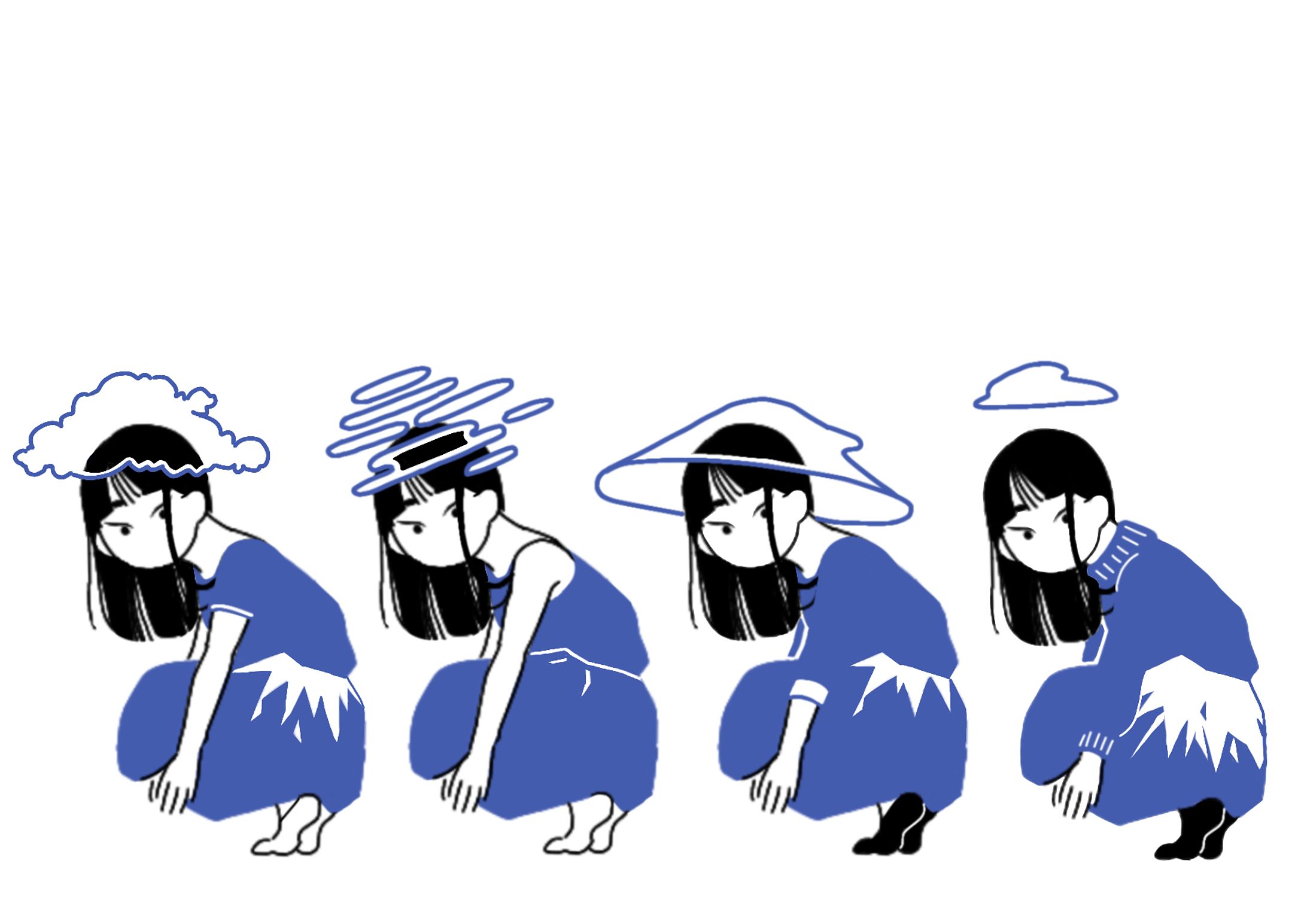 富士山モチーフの女の子　自主制作-1