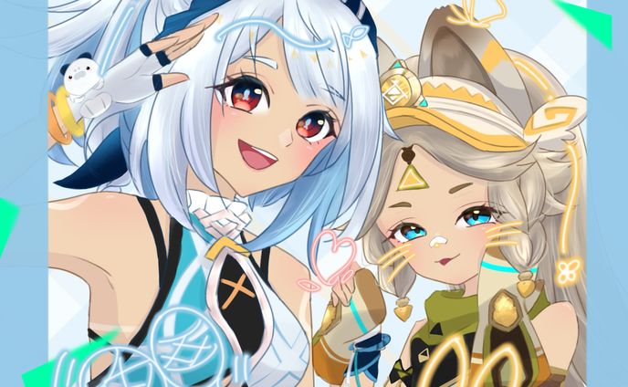 原神ファンアート ムアラニ、カチーナ