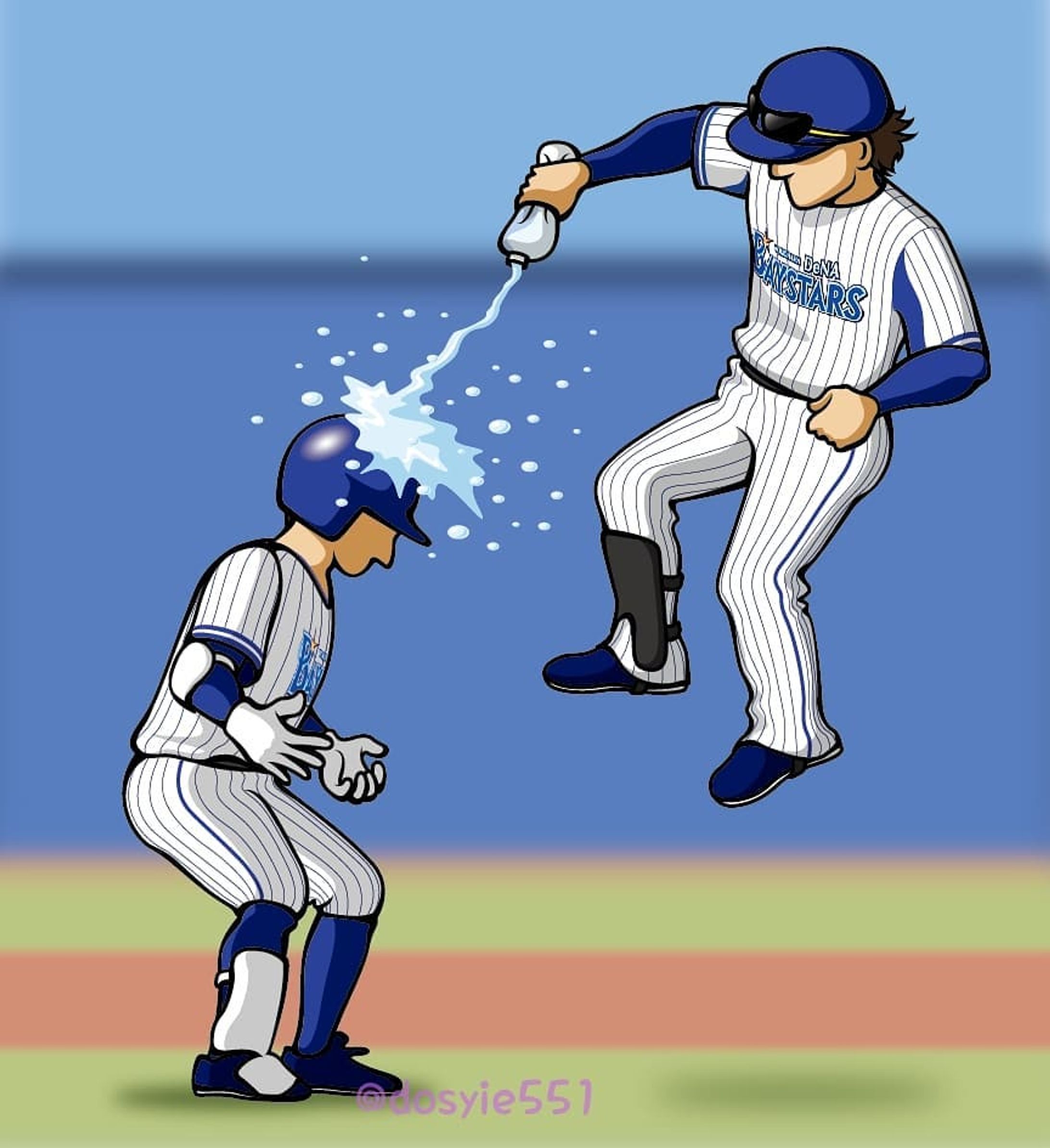 ＼横浜優勝／
我らがベイスターズついに連敗ストップ⭐️
いやーなかなかに長いトンネルでしたな❗️
勝った瞬間ちょっと涙腺危なかったわw
昇格後すぐホームラン打って結果出しちゃうタッケさんさすがっす✨
タッケさん同い年なんでね、まだまだ頑張ってほしいですね😃.
.
※イラストご利用の際はお声掛け・dosyie551へのリンクをお願い致します。
#横浜DeNAベイスターズ #横浜denaベイスターズ
#ベイスターズ #横浜ベイスターズ #DeNA #dena #baystars #yokohama #横浜 #プロ野球 #野球 #baseball #プロ野球 #横浜優勝 #石川雄洋 #連敗ストップ #イラスト #illustration #絵 #お絵描き #picture #似顔絵 #portrait #デザイン #design #アート #art #ファンアート-1