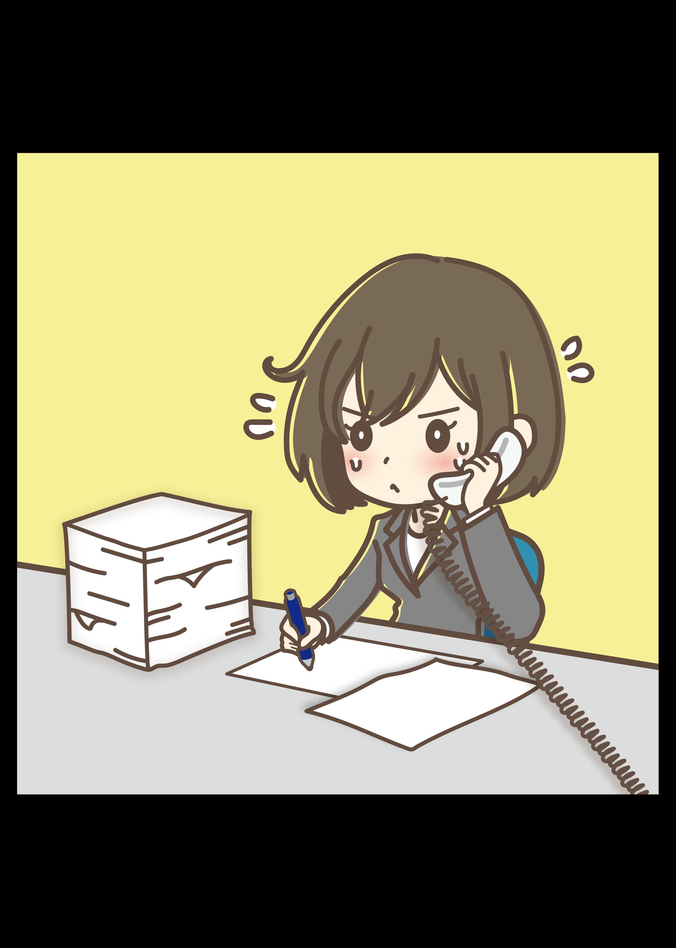 新人事務職員のイラスト-1