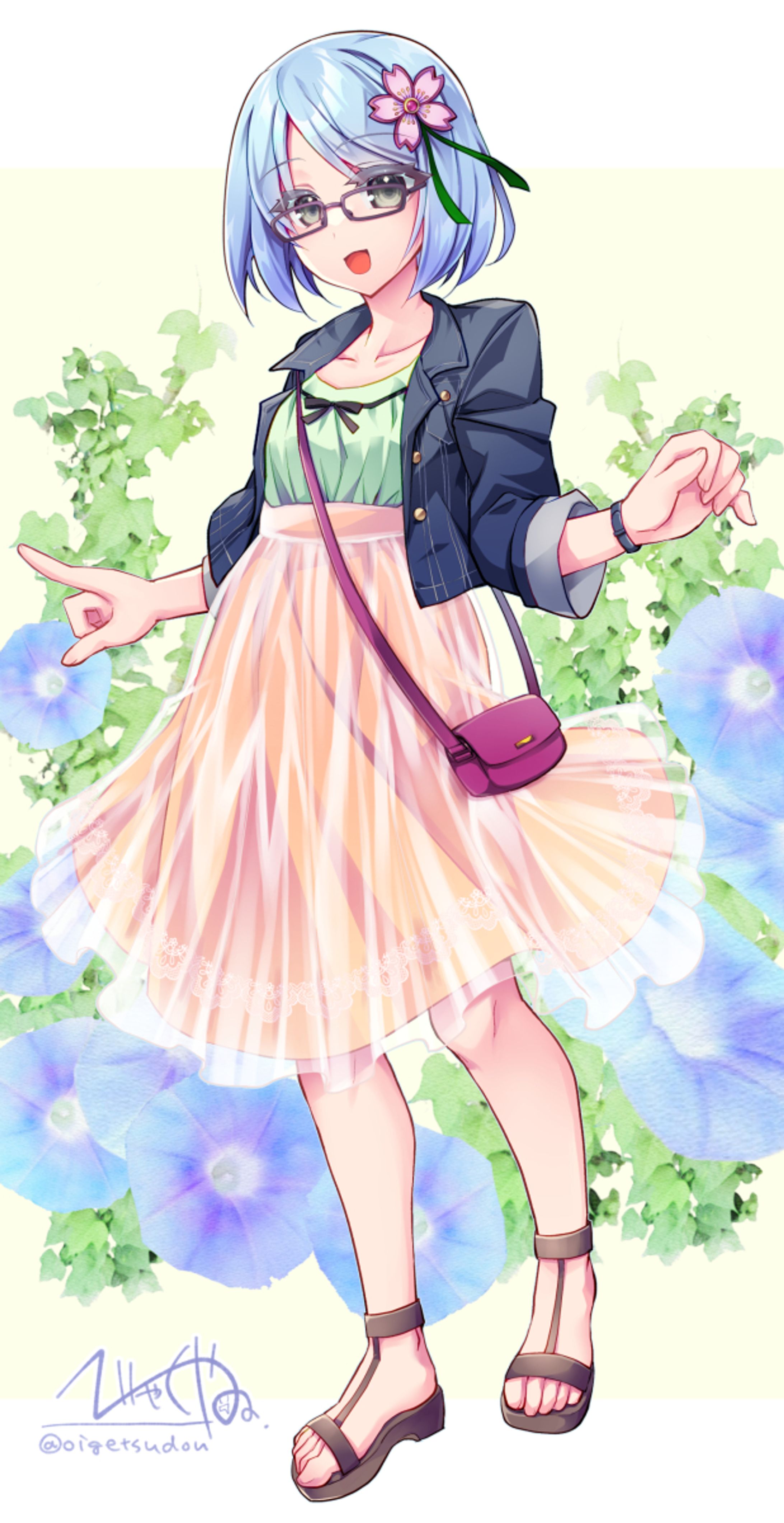 《2024～》メガネのお嬢さん立ち絵（最近の絵柄）-1