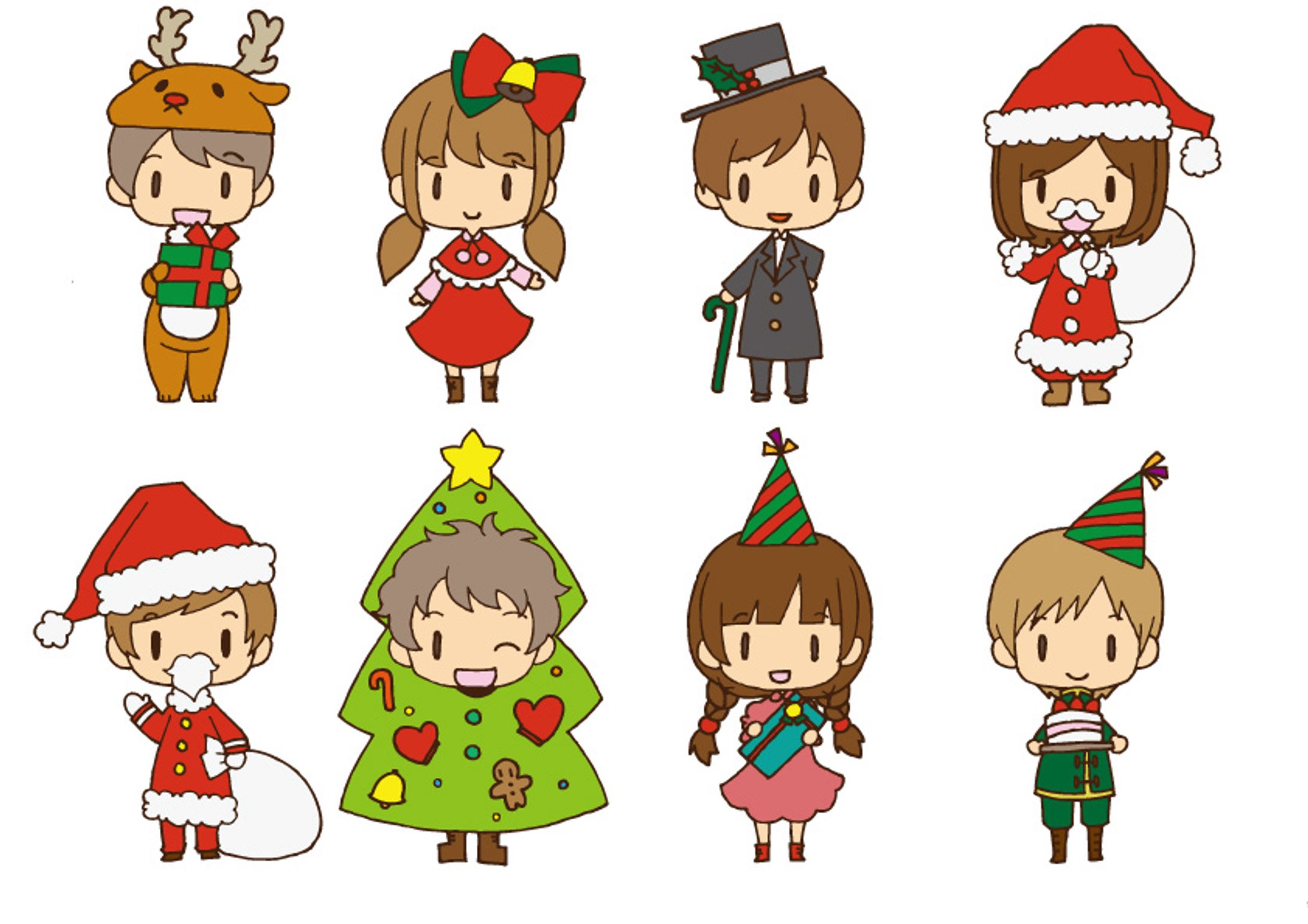 クリスマス素材イラスト-1