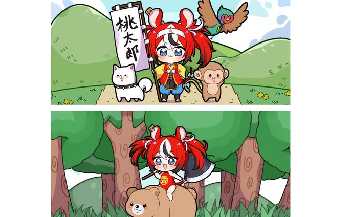 ホロライブEN　Hakos Baelz　配信用イラスト