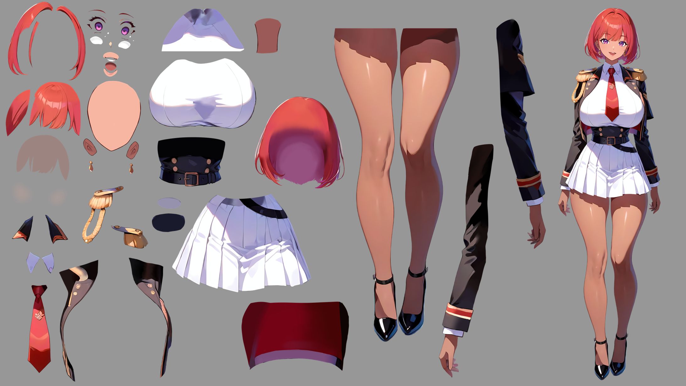 Live2D用パーツ分け[2024年8月]-1