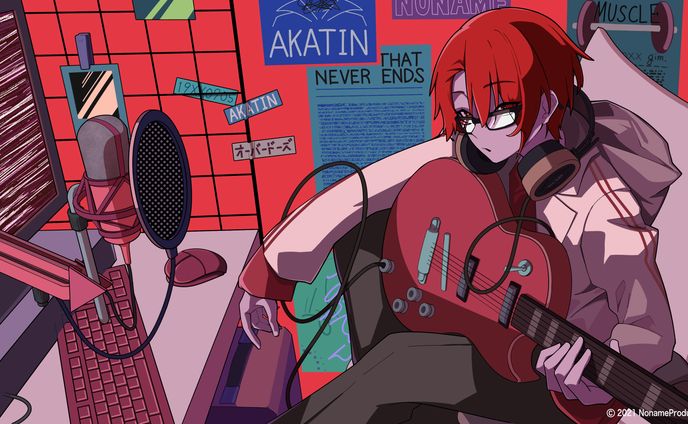 【commission】赤ティン様「overdose」歌ってみたMVイラスト