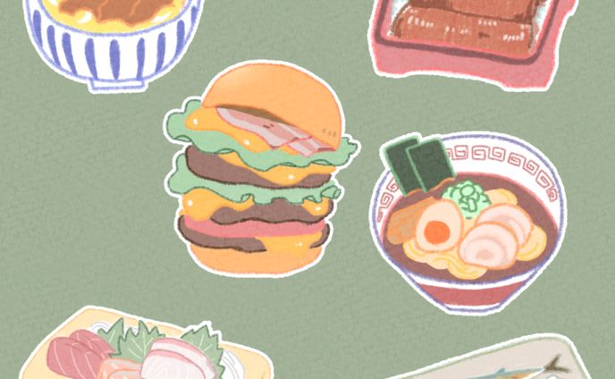 食べ物　カットイラスト