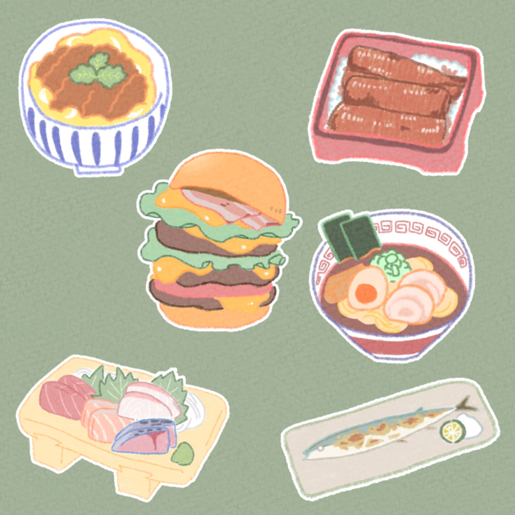食べ物　カットイラスト-1