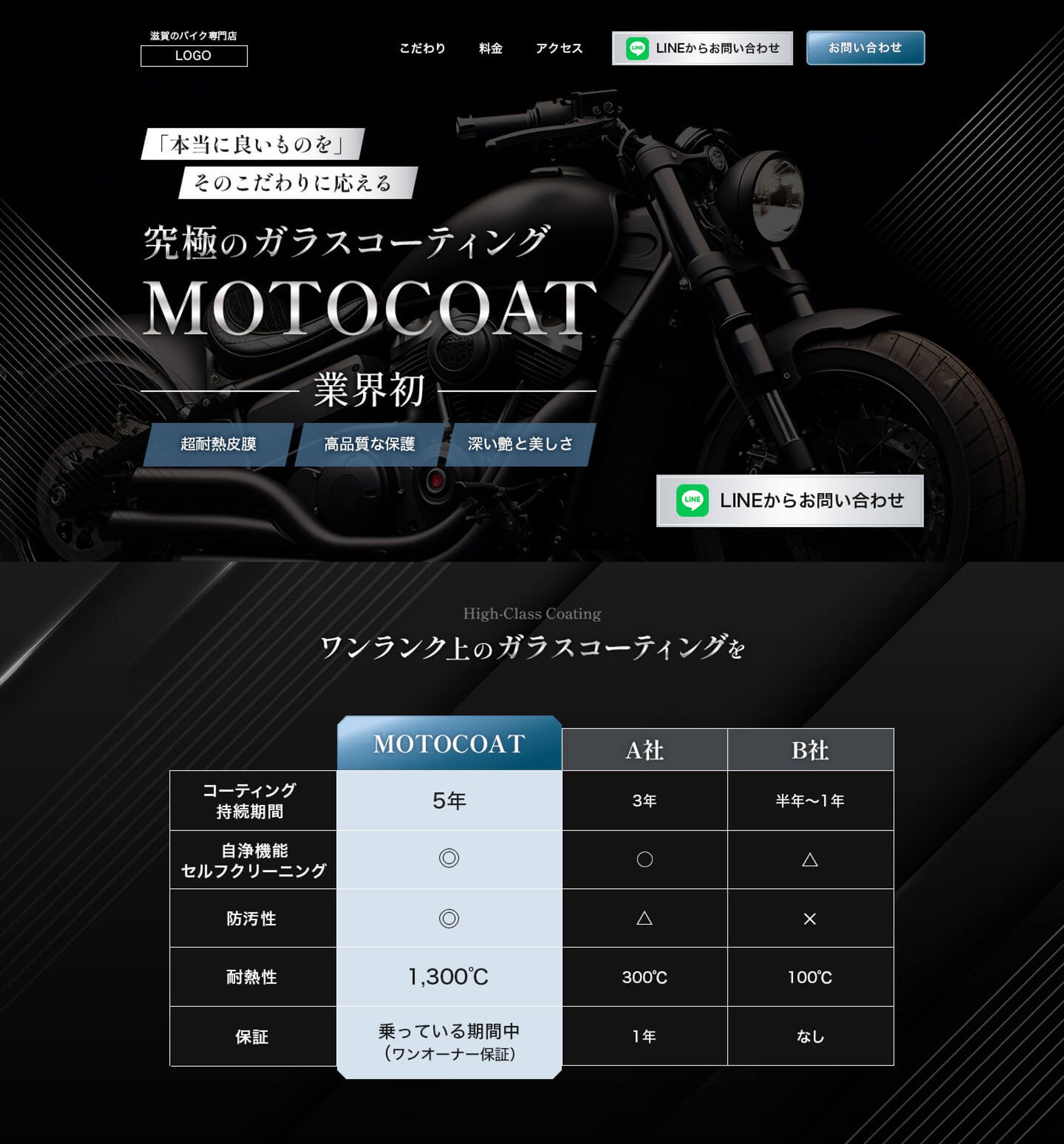 LPヘッダー：バイクコーティング（PC版・スマホ版）-1