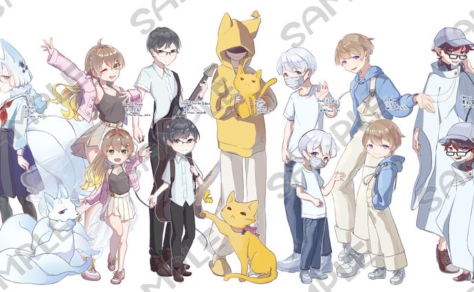 2023年ボカデュオ参加作品「LINK」チームPRIVETIKA 立ち絵