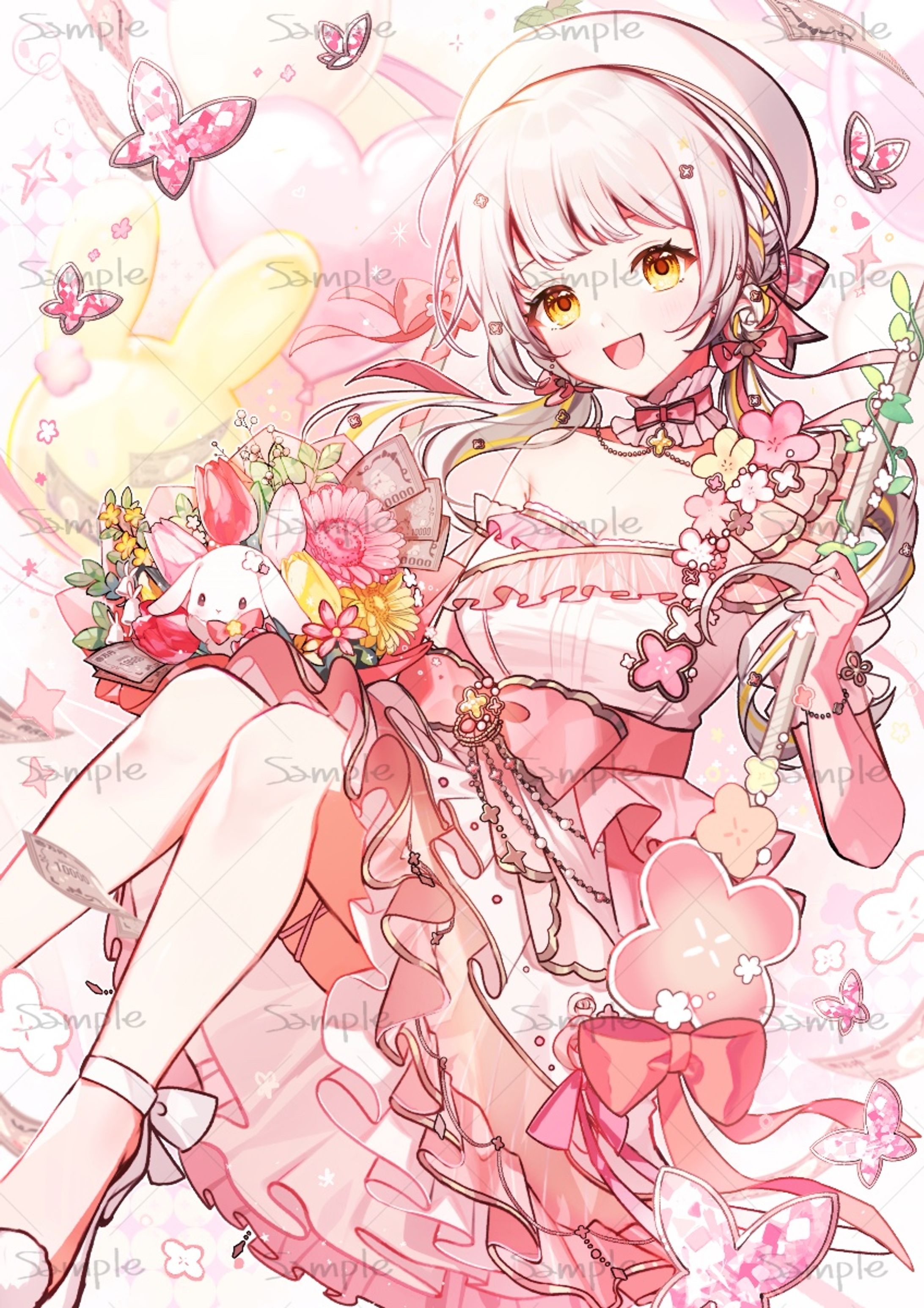 花音兎みみ様　1周年記念イラスト-1