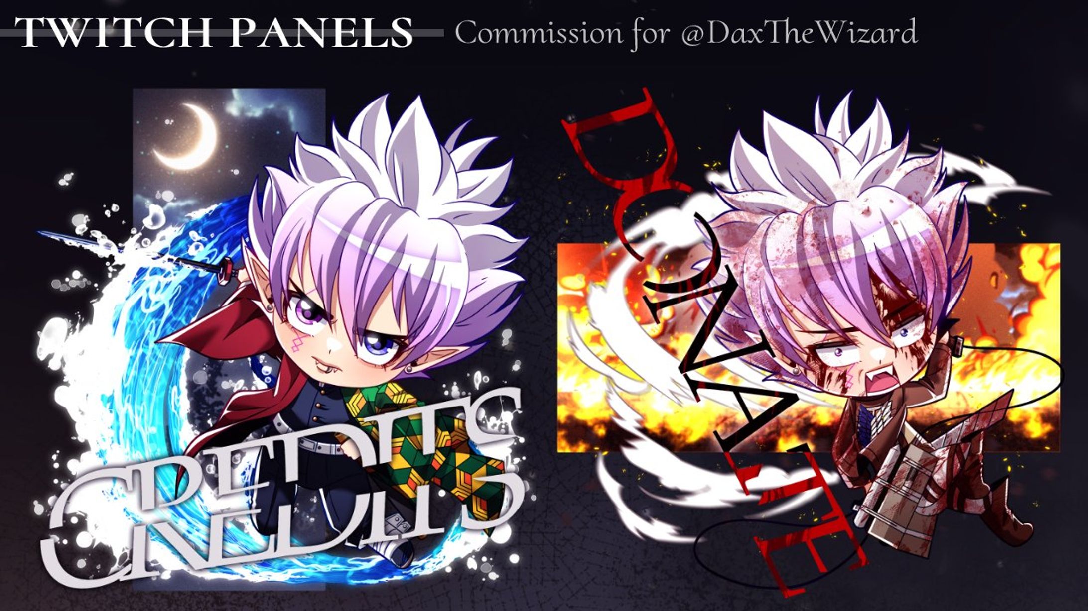(Click for more!) Commission for DaxtheWizard in colored Twitch panels-1