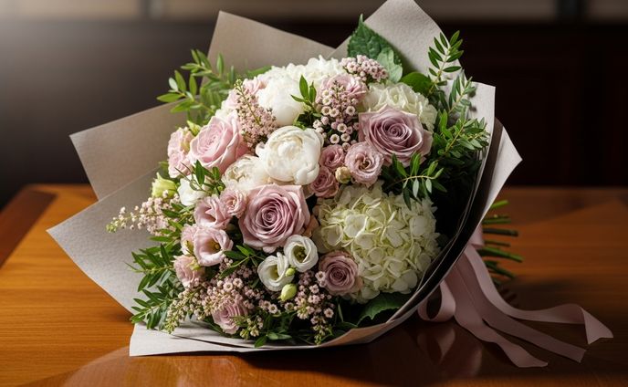 【AI画像生成】フラワーギフト #ピンク #可愛い #装花