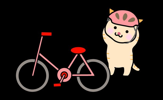 自転車と猫