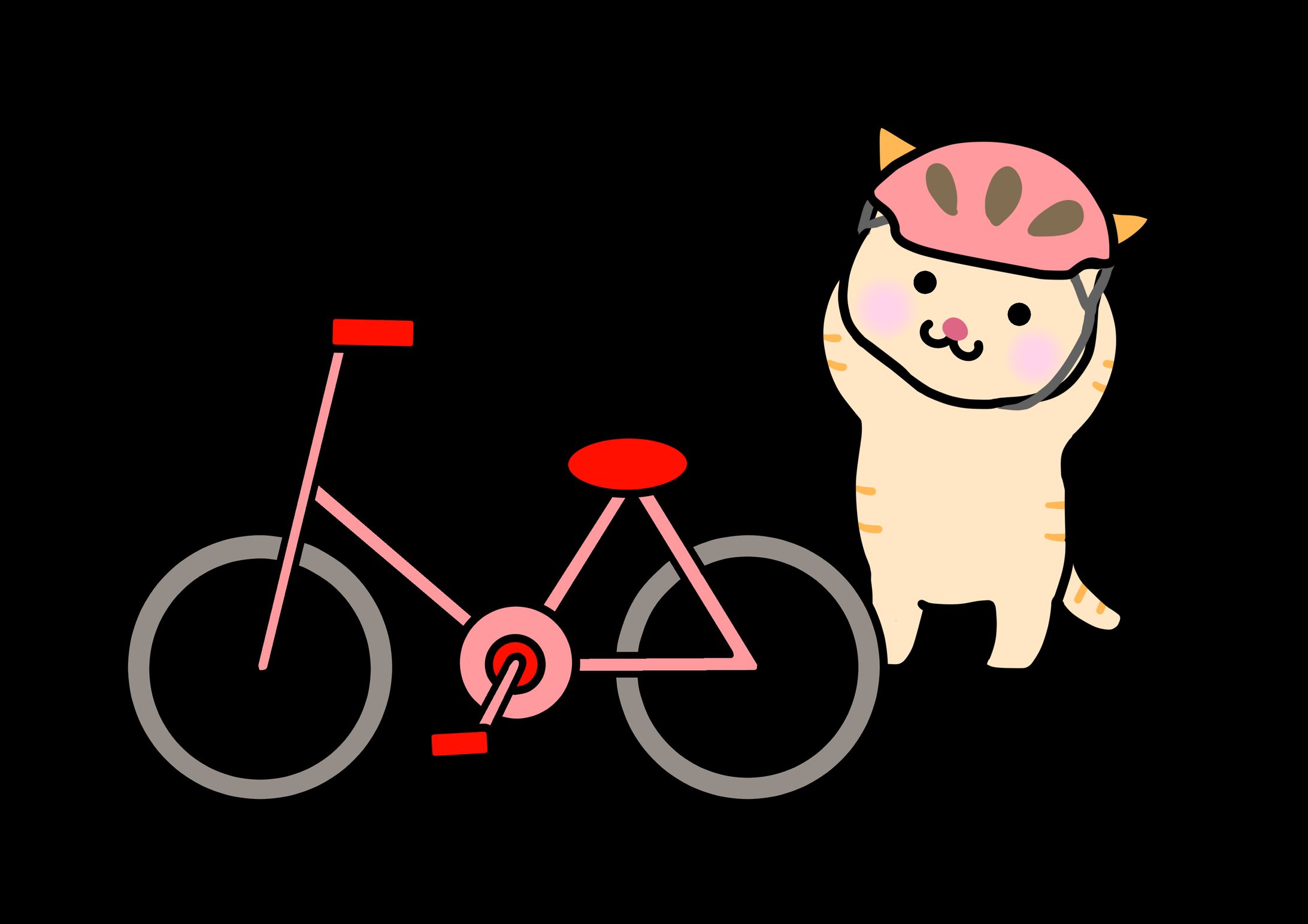 自転車と猫-1