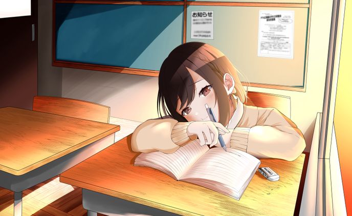 イラスト「退屈な日々」