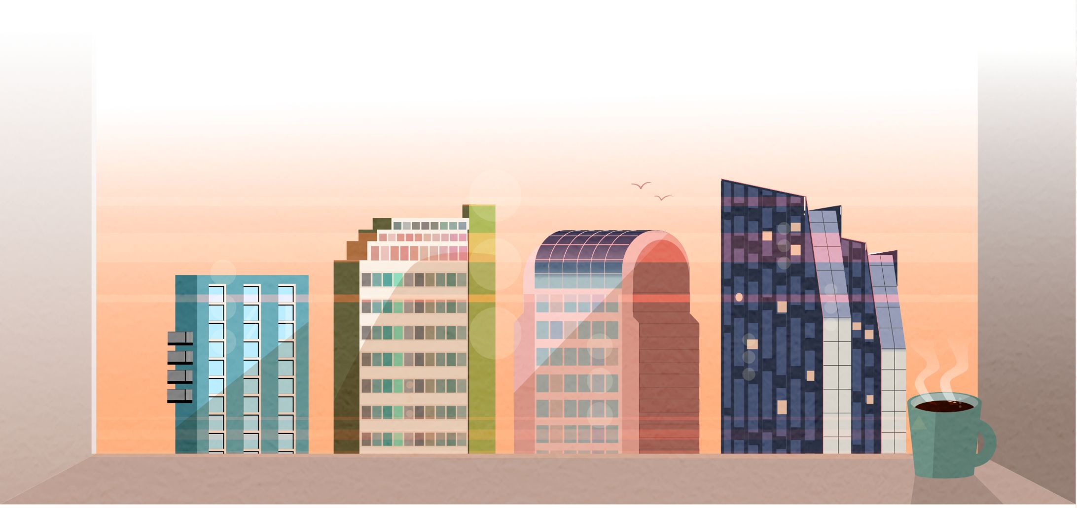 高層ビルの顔-1