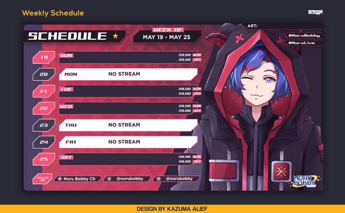 [Weekly Schedule] Noru Bobby