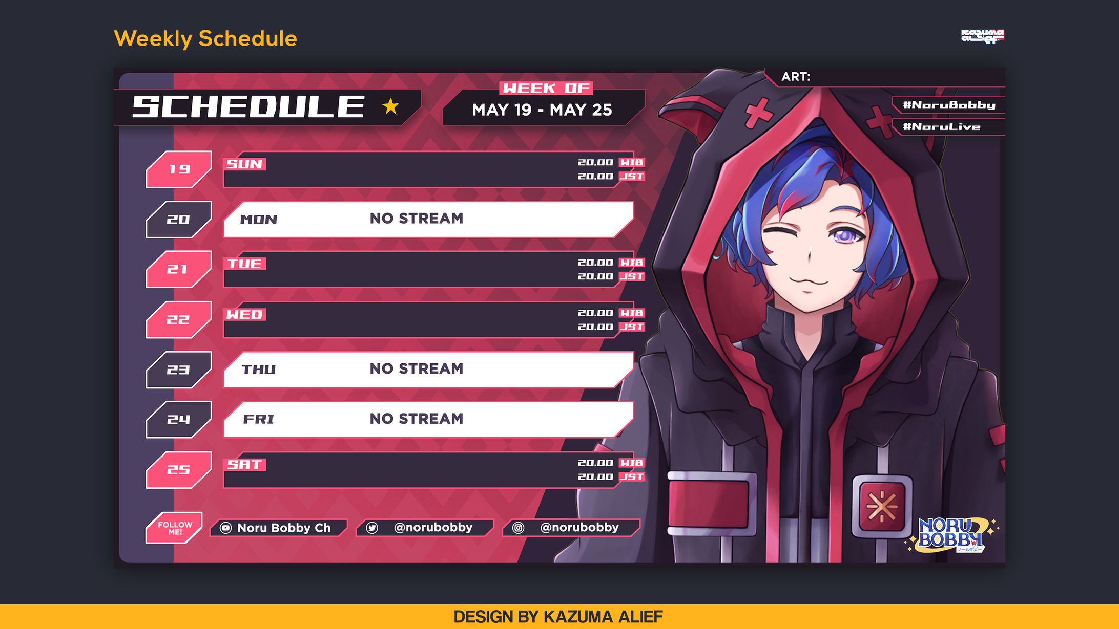 [Weekly Schedule] Noru Bobby-1