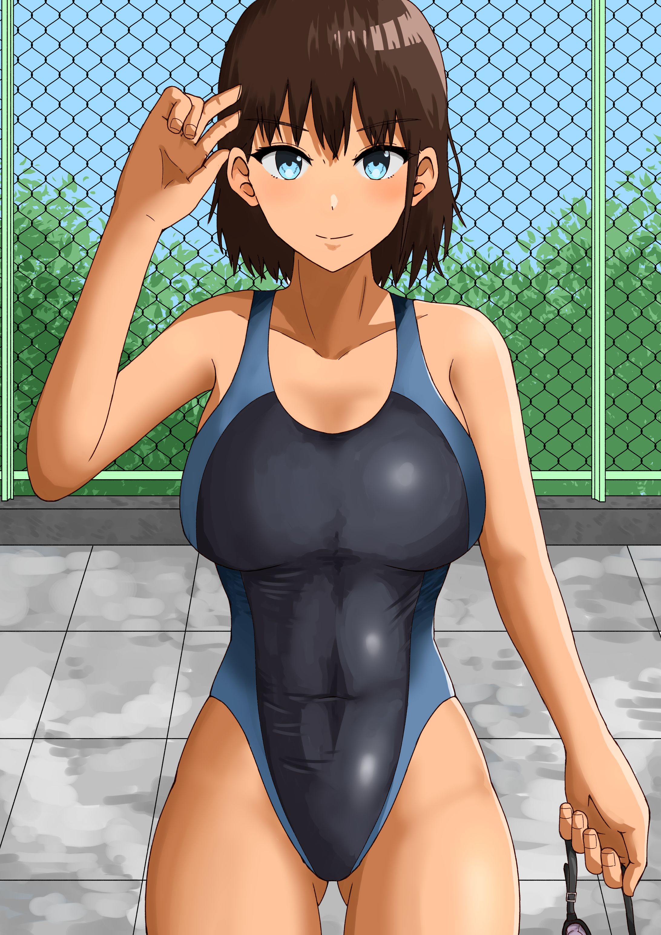 競泳水着の女の子-1