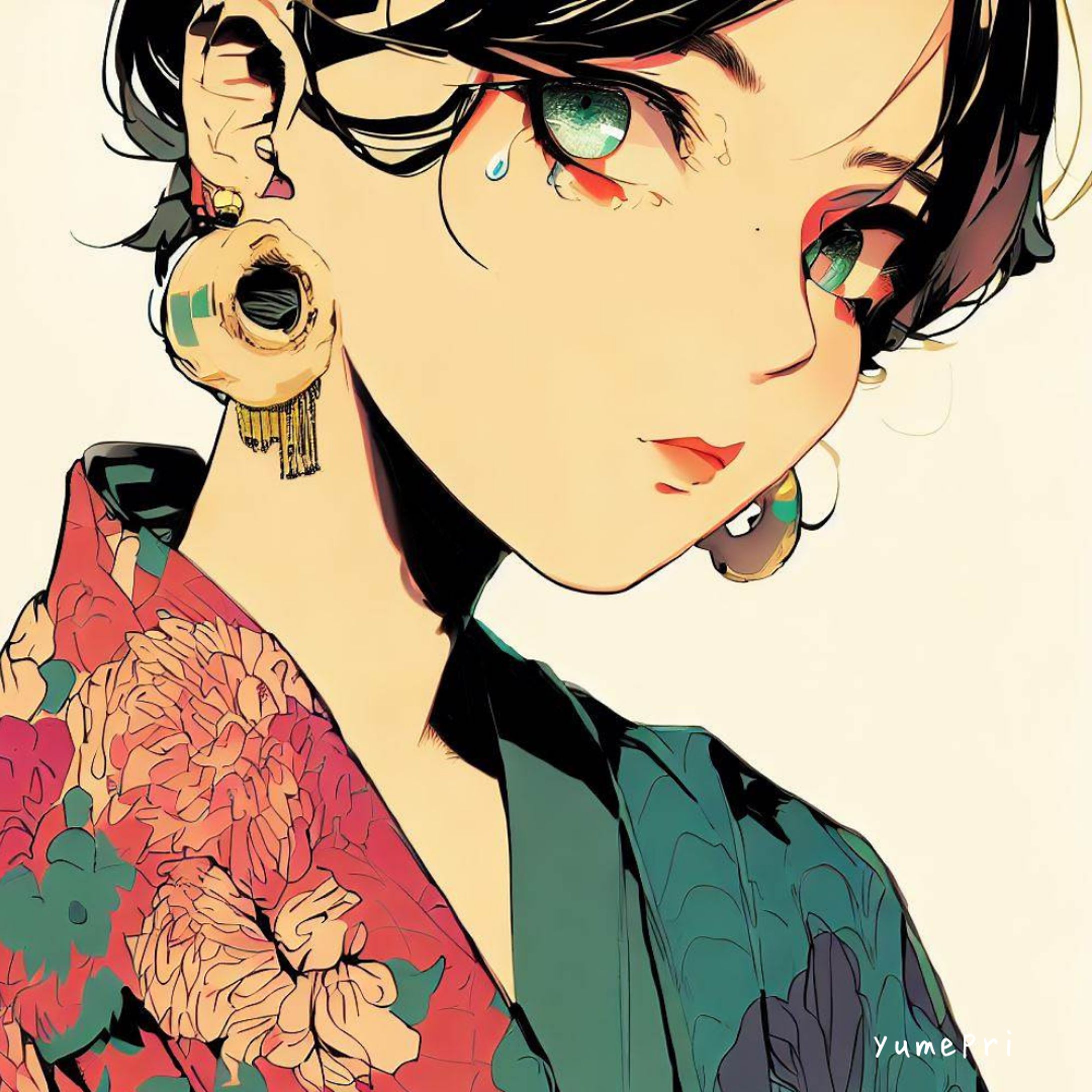 着物を着た女性-1