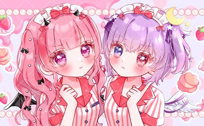 【ご依頼】有咲ありな様『仲直りシュークリーム』歌ってみた動画用イラスト