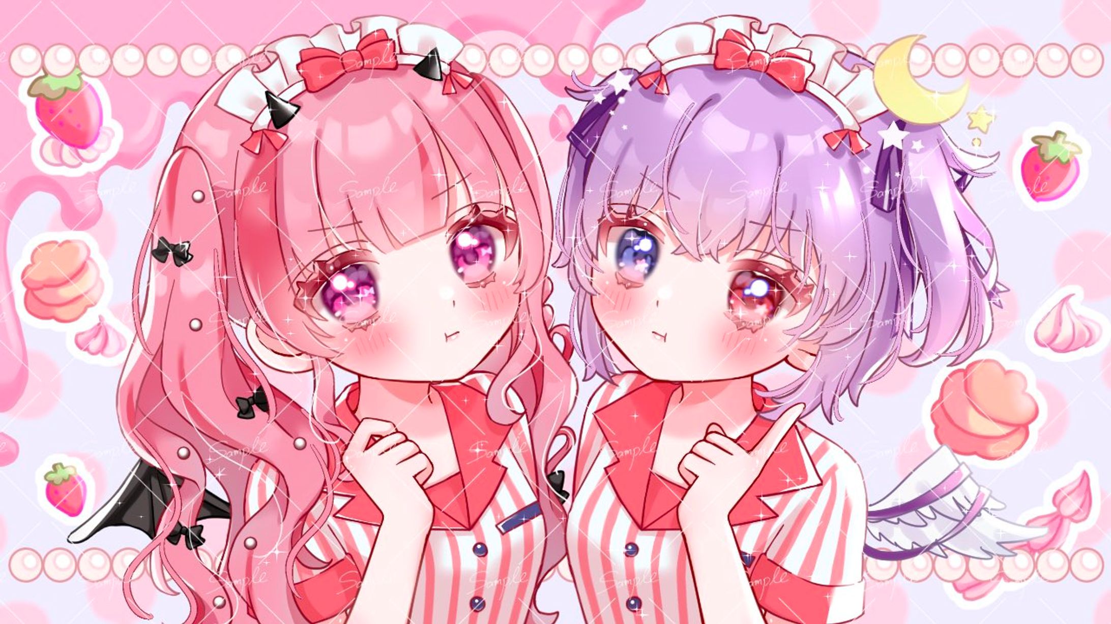 【ご依頼】有咲ありな様『仲直りシュークリーム』歌ってみた動画用イラスト-1