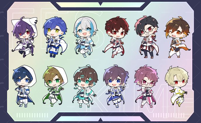 株式会社UMM様 LIVEイベント『せっかくなので またまた フェスキメ ませんか。』SDイラスト12点