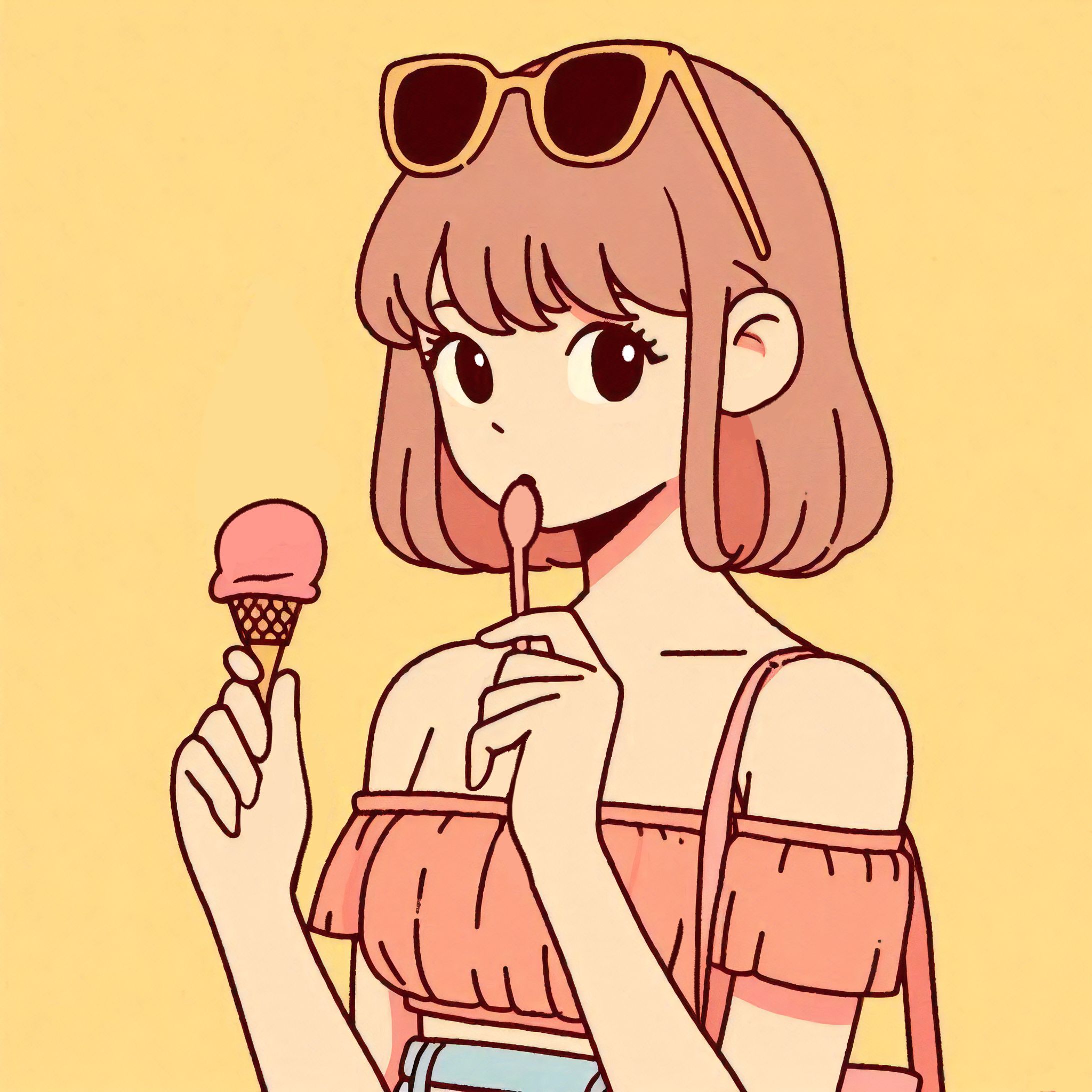 アイスクリームと女の子-1