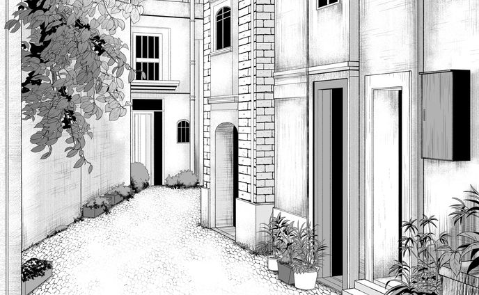2023 西洋の街並み 描き起こし