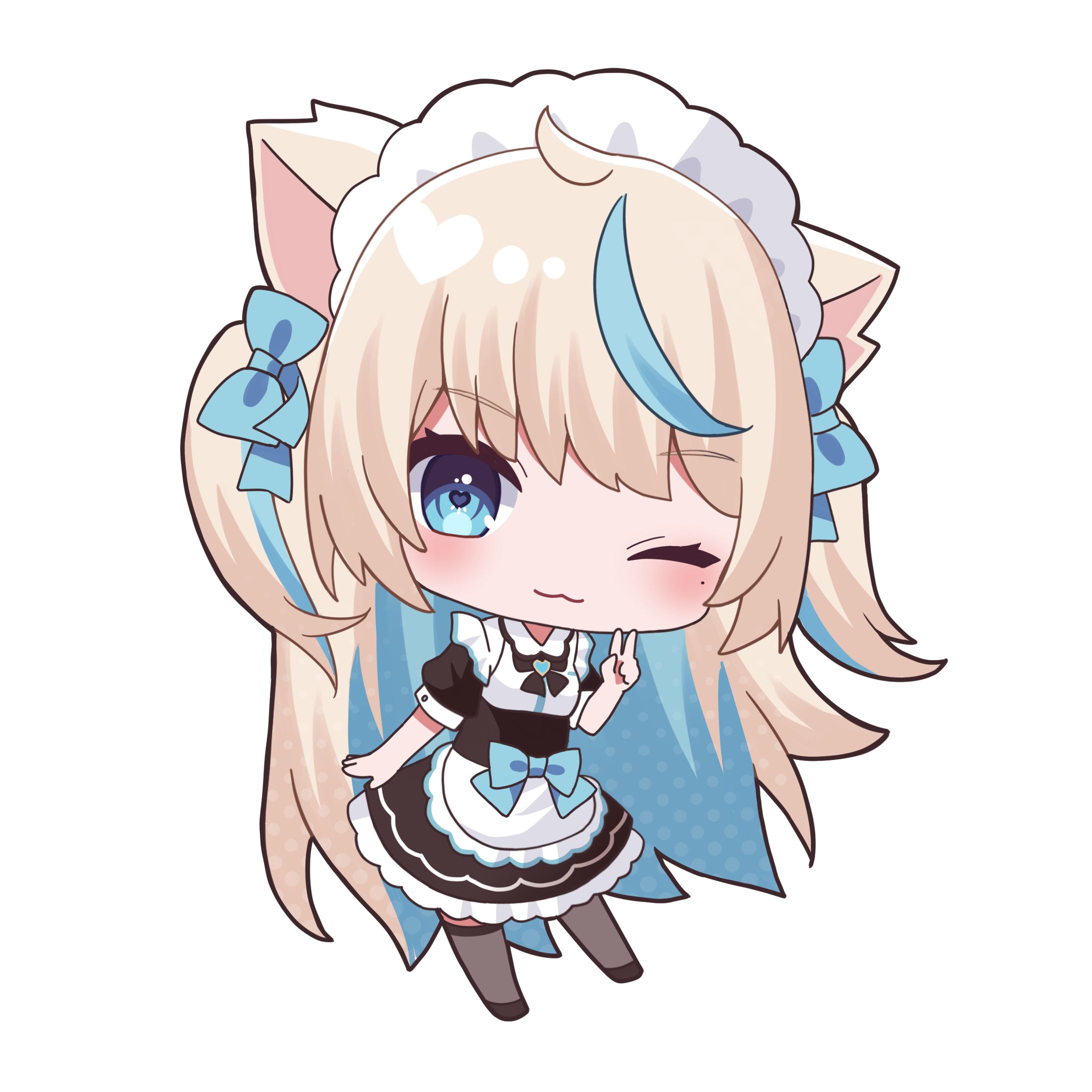 【オリジナル】蒼玉ちゃんミニキャライラスト-1