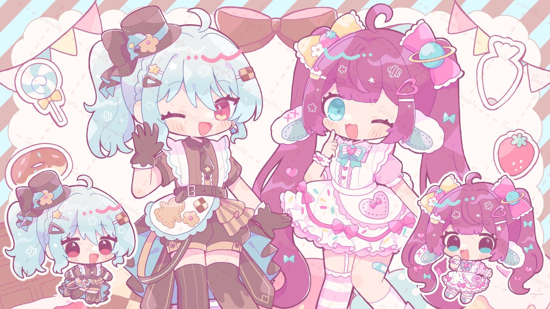 星乃るる様&編井うも様歌ってみたMV用イラスト-1