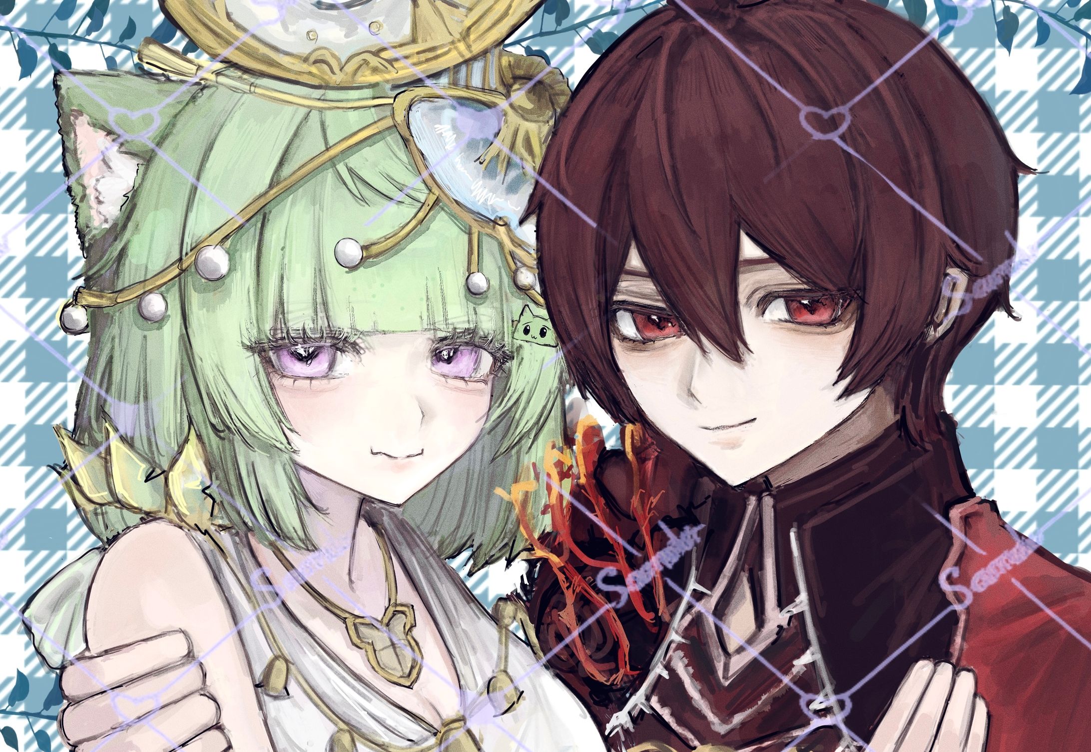 通常イラスト2人+👀B-1