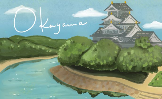 イラスト、岡山県/okayama