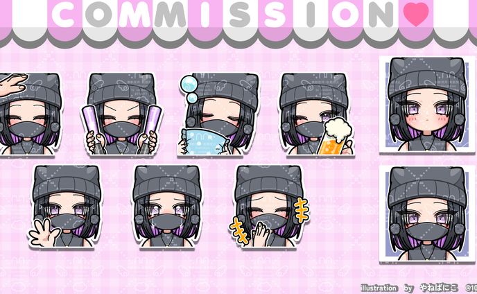 天蓋花様スタンプ&SDアイコン