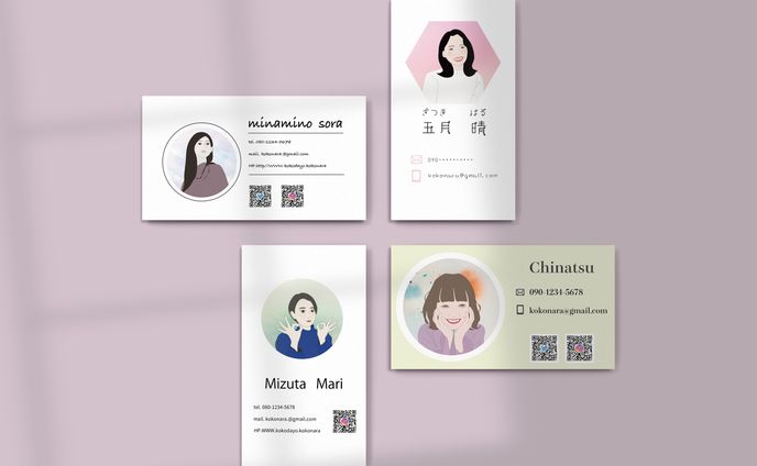 似顔絵付き名刺①