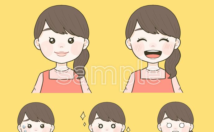 女性表情パターン
