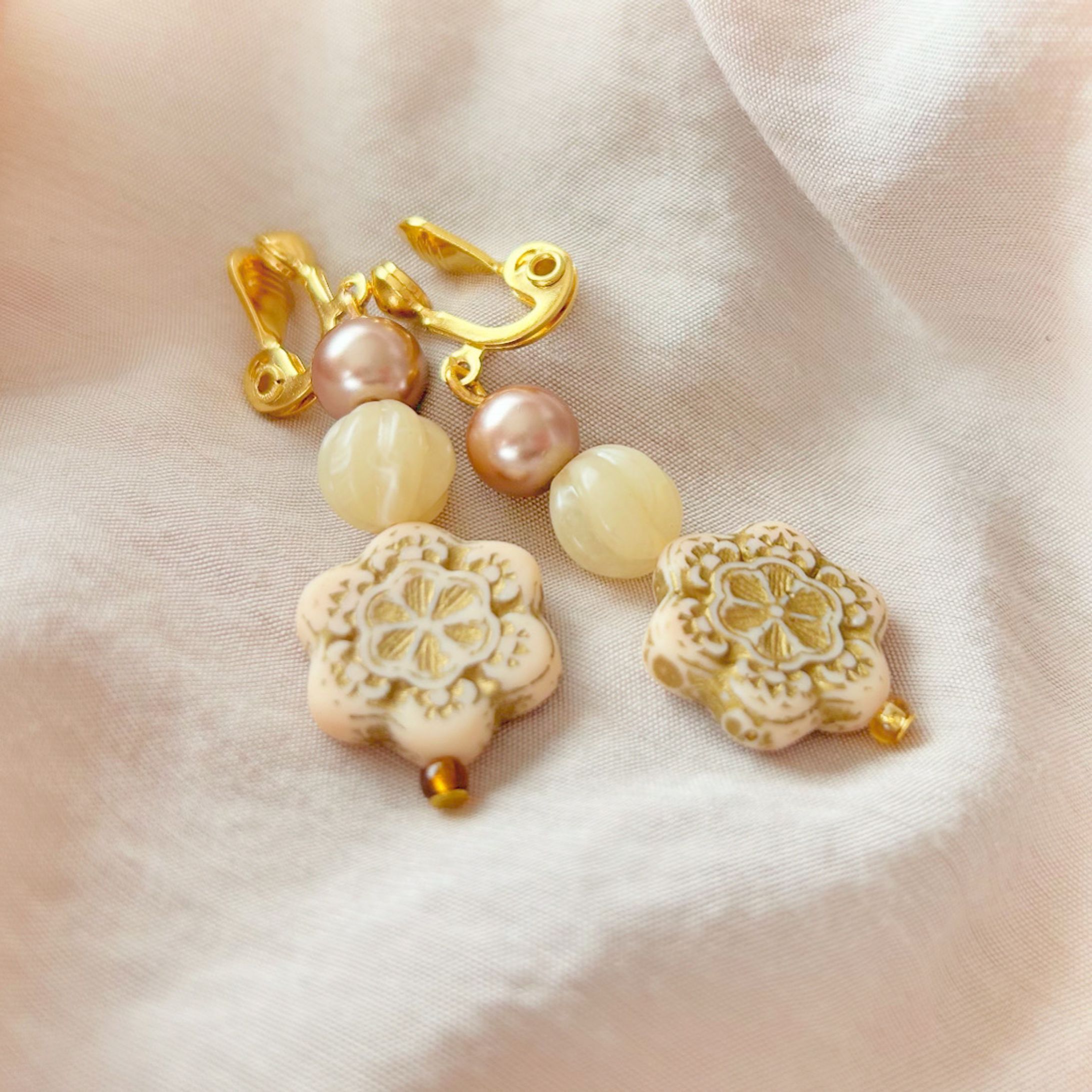 vintage sepia earrings-1