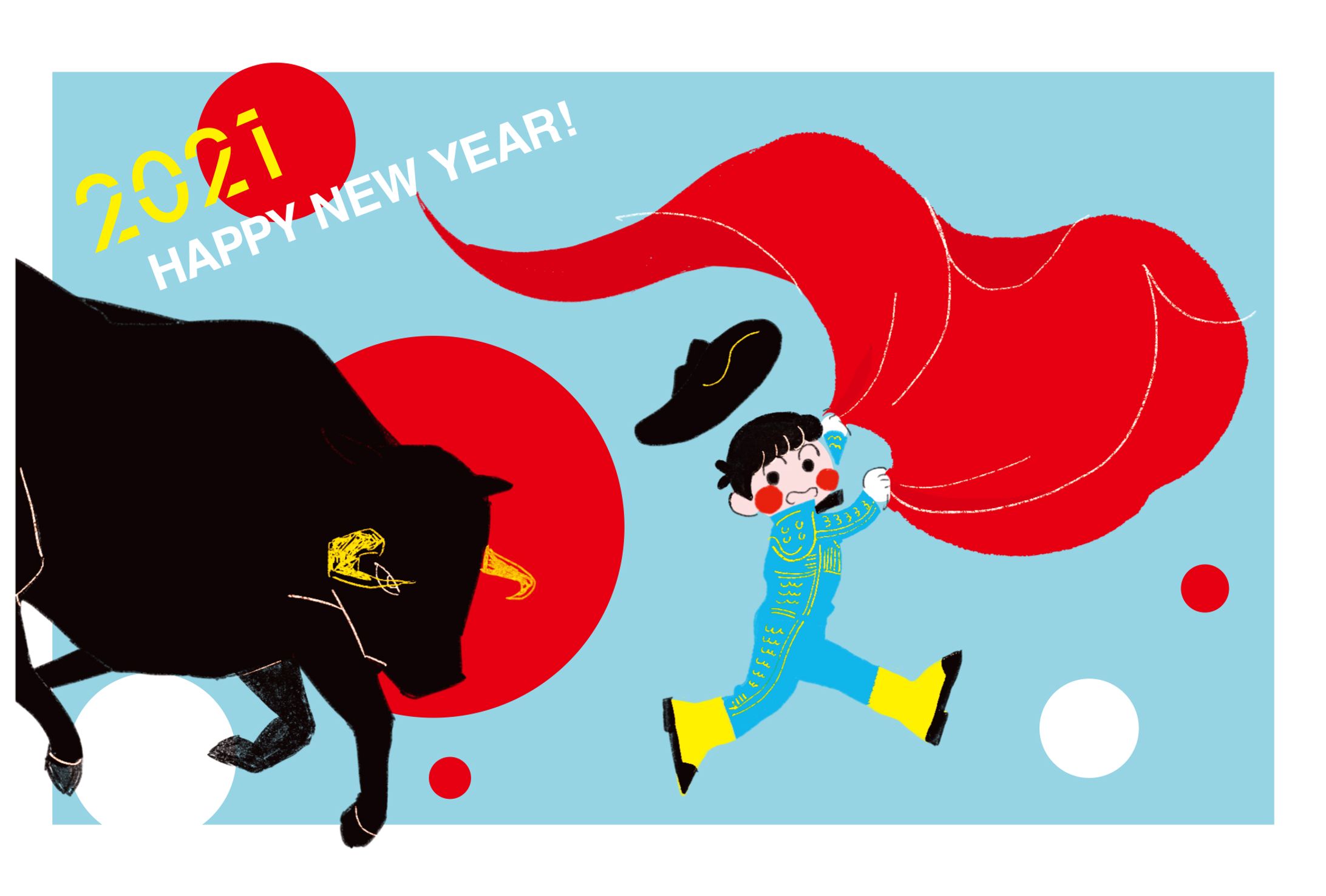 2021年　年賀状イラスト-1
