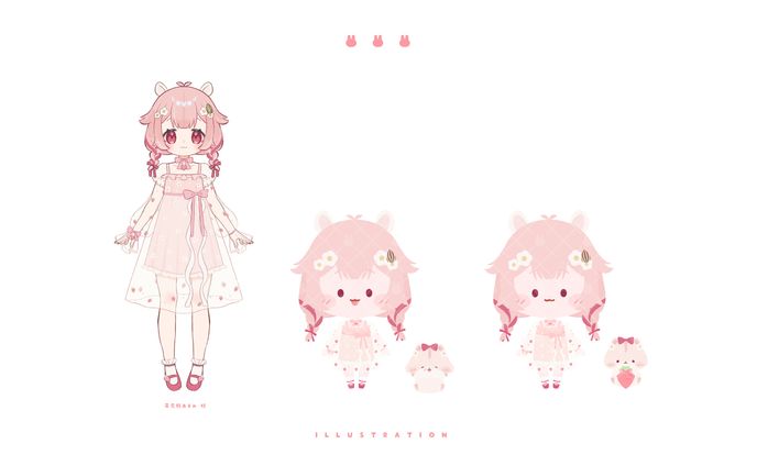 イラスト、キャラクターデザイン、youtube thumbnail