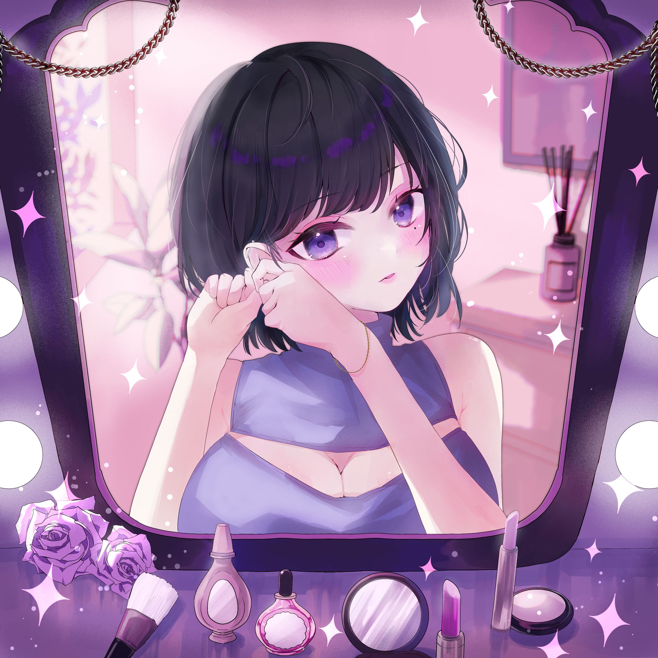 vtuber 霧崎玲花様 バーチャル物産展ノベルティグッズイラスト-1