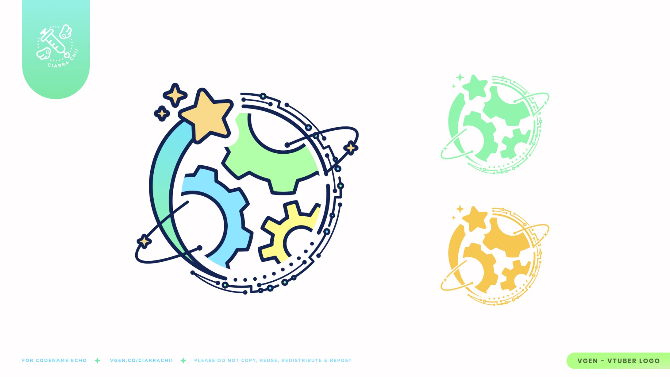 Cyber★Light (Codename Echo) - VTuber Logo Mark/Icon-1