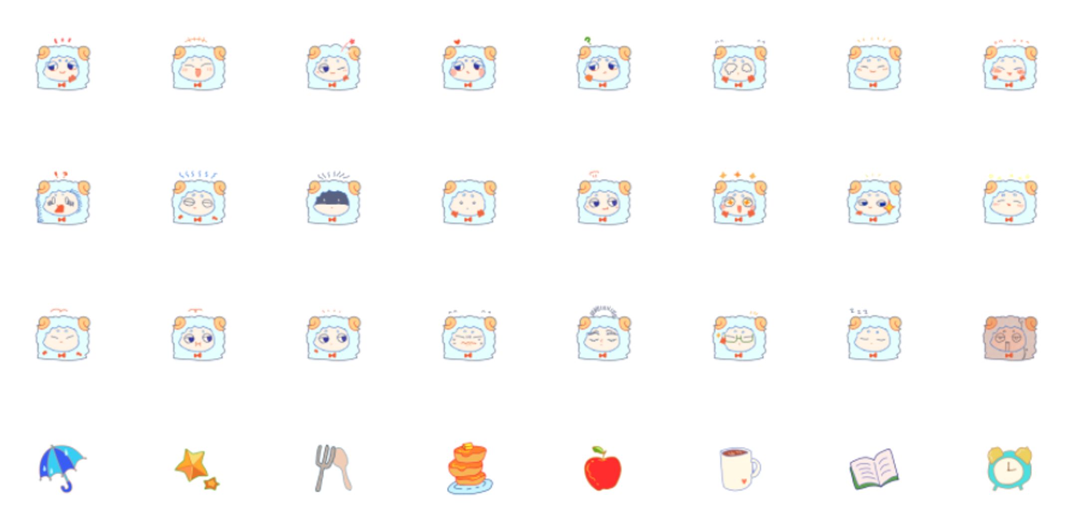 【LINE絵文字/創作】ひつじのメリアンヌ-1